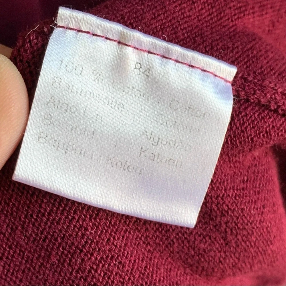 LACOSTE | GUC Maroon V-Neck Sweater Maroon Logo